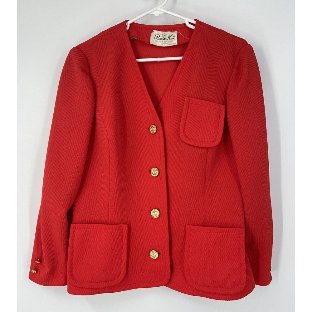 Vtg 60s 70s Butte Knit Ladies Jacket